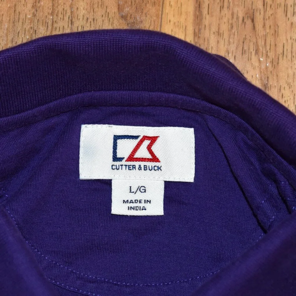 Cutter & Buck Polo Shirt Mens Large Purple University‎ of Portland Logo